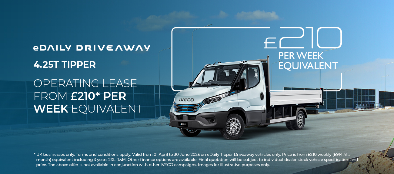 eDAILY DRIVEAWAY TIPPER NOW AVAILABLE WITH MONTHLY OPERATING LEASE