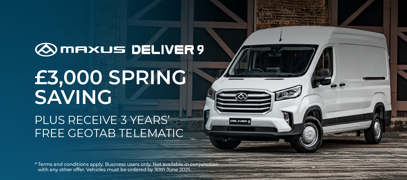£3,000 SPRING SAVING ON THE MAXUS DELIVER 9