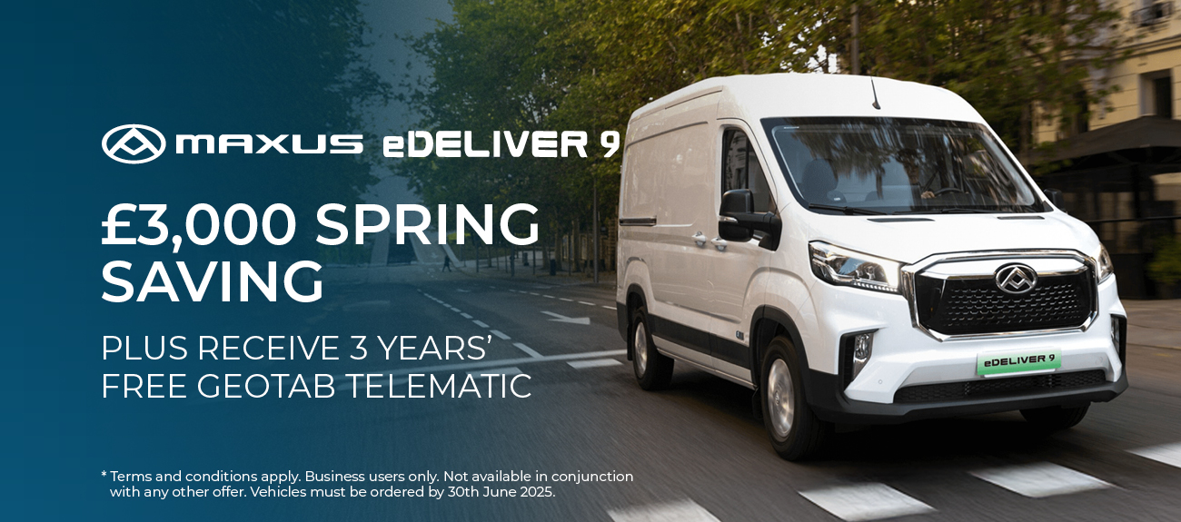 £3,000 SPRING SAVING ON THE MAXUS eDELIVER 9