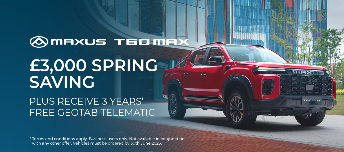 £3,000 SPRING SAVING ON THE MAXUS T60 MAX